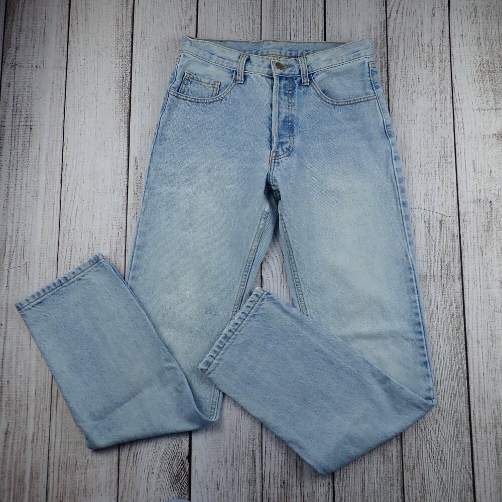 John Galt Jeans Womens Small Blue Light Wash Faded Straight Leg